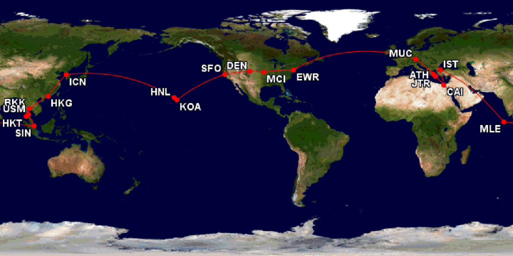 World map highlighting Hawaii's location